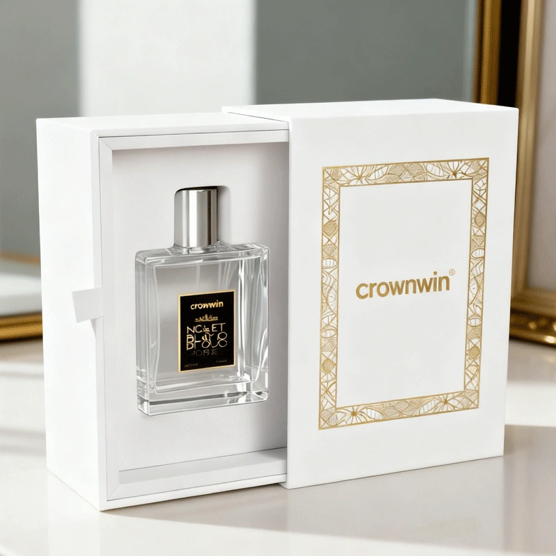 Embossed Rigid Perfume Box with Sponge Lining